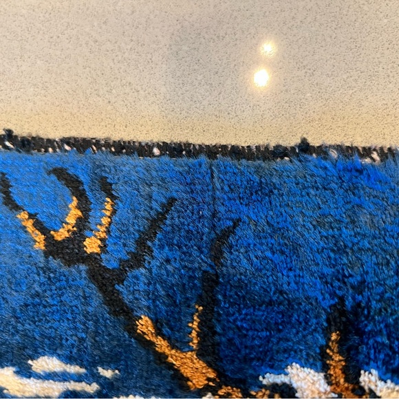 Vintage Retro Deer Tapestry Wall Decor 38 x 20 Rustic Cabin Farmhouse - Picture 7 of 8